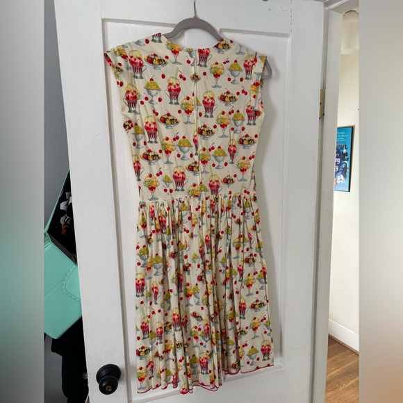Bernie Dexter Veronique Sundae Ice Cream Novelty Pinup Vintage ModCloth Dress - Picture 3 of 8